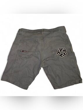 Tribal Men's Gray Cargo Shorts with Back Pocket Logo